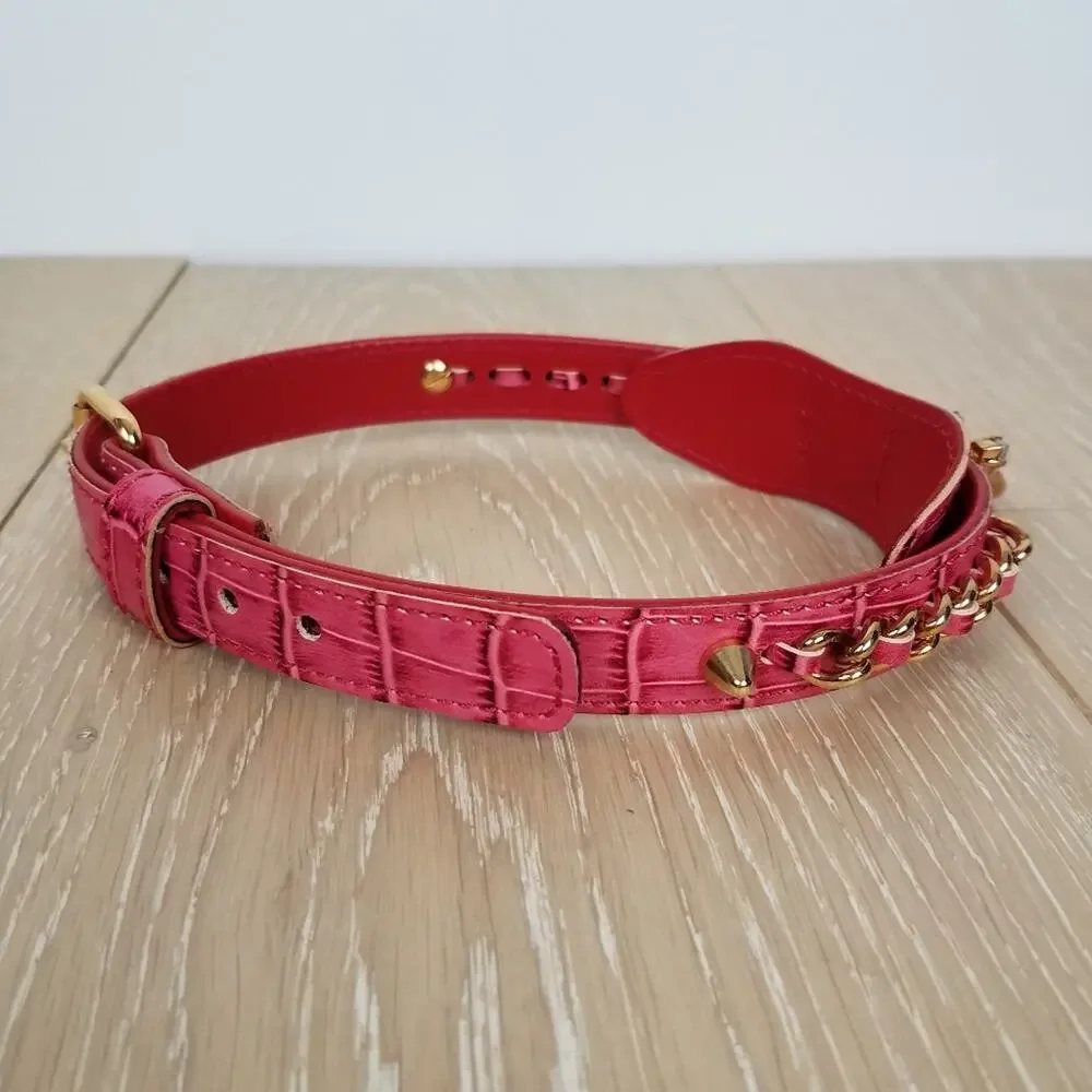 Olivia Riegel | Pink Dog Collar Swarovski Crystals Small to Medium